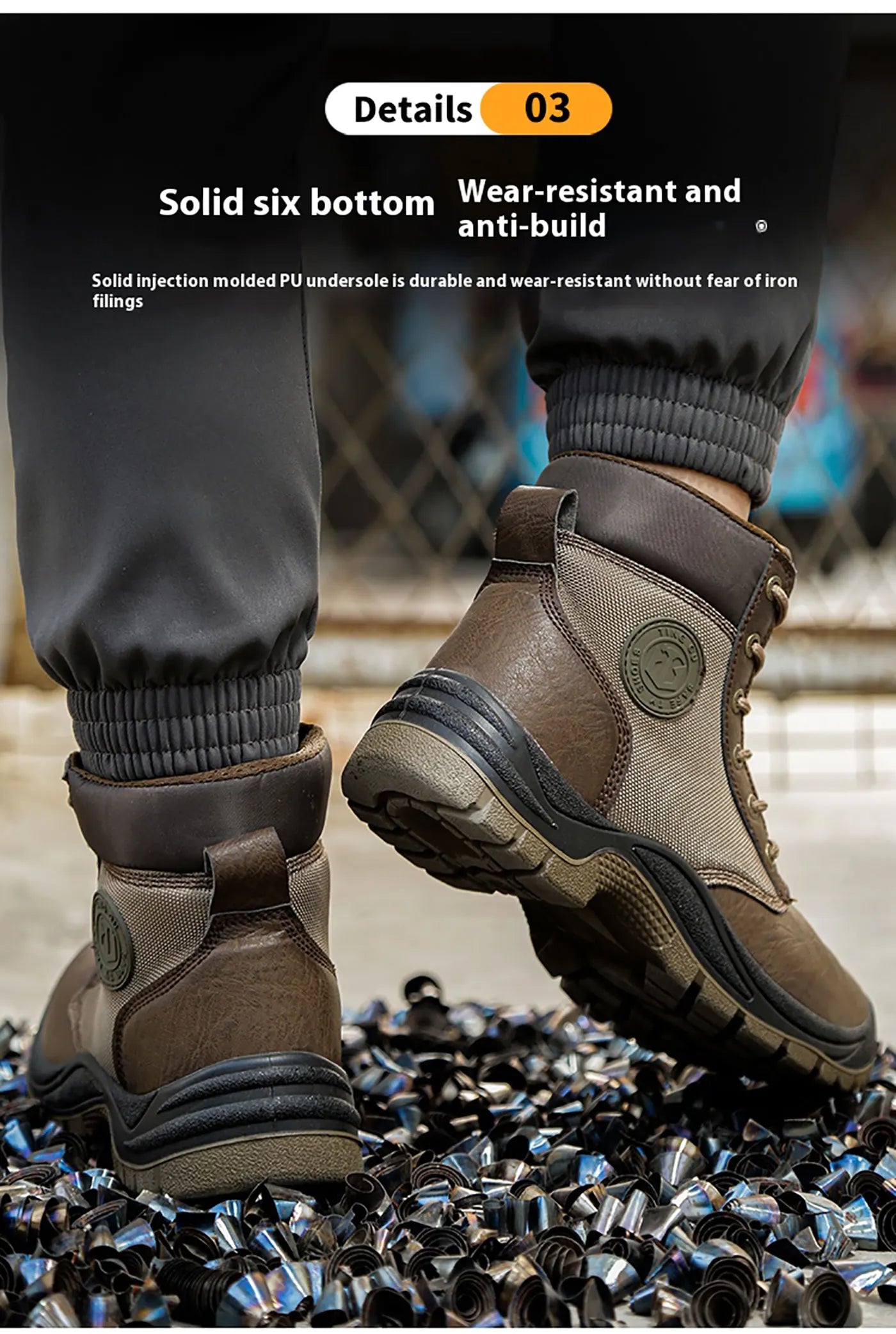Men's safety shoes are anti smashing, anti piercing, anti-static, anti slip, wear-resistant, and splash proof work shoes