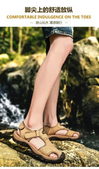 Men's Beach Sandals Man 2024 Men's Summer Sandal Casual Sneakers Genuine Slippers Brand Luxury Sandals Crox Style Men's slippers