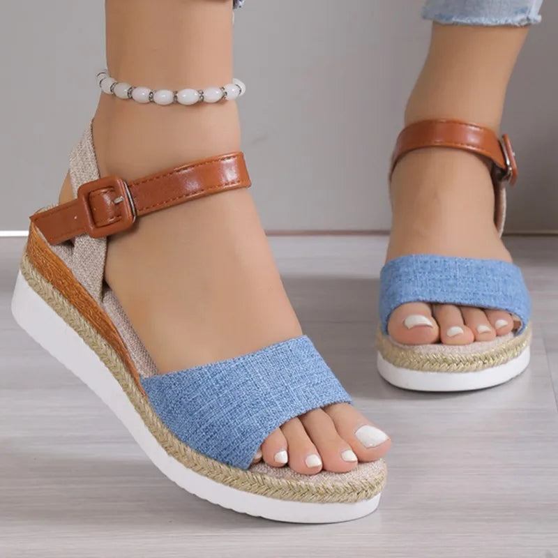 Summer Woman Sandals Shoes Soft Shoes Woman Elegant Sandals Woman Wedge Ladies Shoes Party Footwear Female Women Sandal