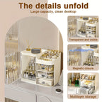 Makeup Storage Box And Light Beige Care Product Storage Box, A High-capacity Cosmetic Storage Solution. Cosmetic Storage