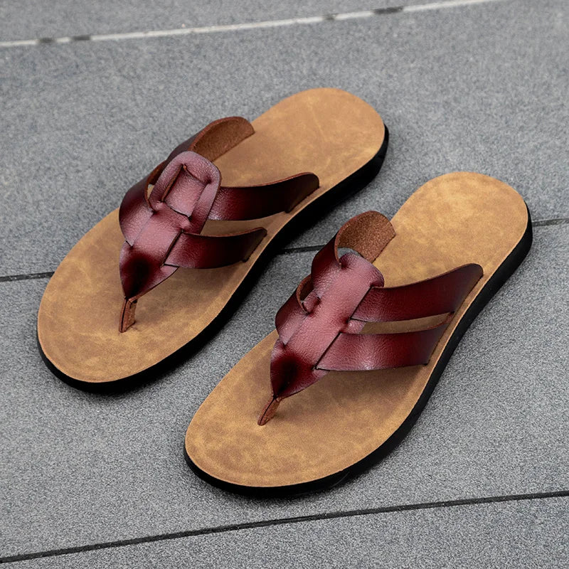 Men's High Quality Sandals Summer Men Shoes Breathable Walking Beach Slippers Outdoor Sandals Casual Fashion Male Filp Flops