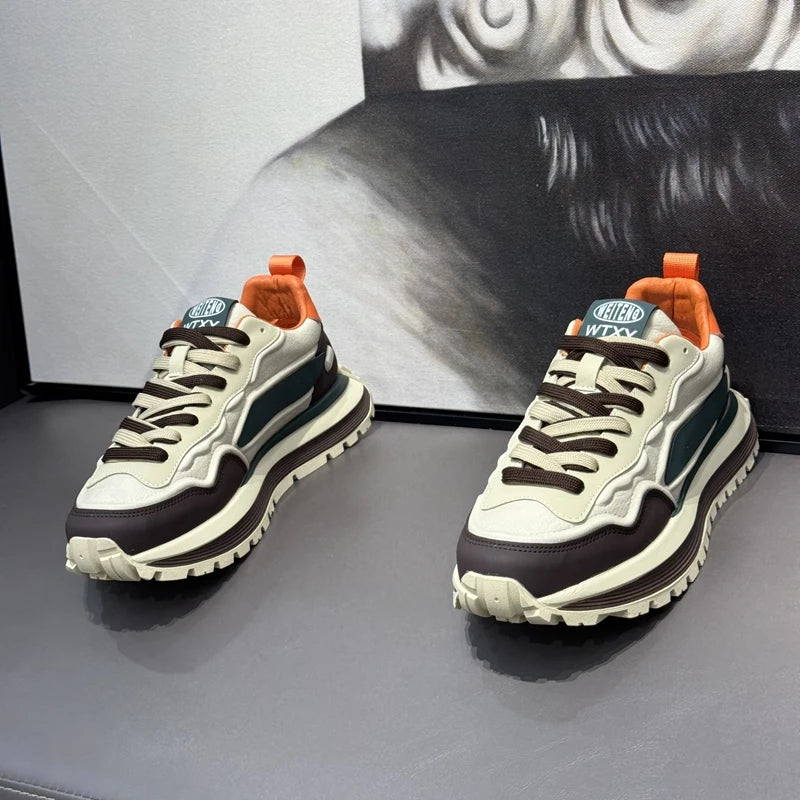 Men's Sneakers Shoes for Men Platform Sports Shoes Sports and Leisure Casual Sneaker Non-slip Fashion Wear-resistant Loafers