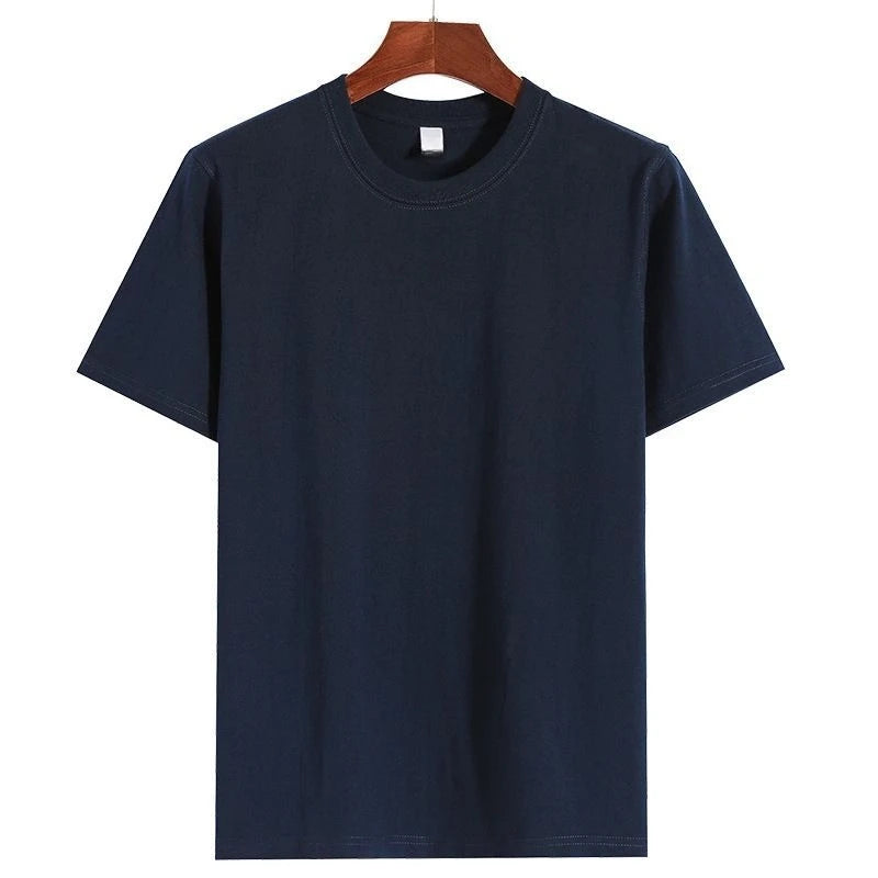 Men's Solid-color Short-sleeved T-shirt: Simple, Elegant and High-quality, Suitable for Both Commuting and Casual Wear