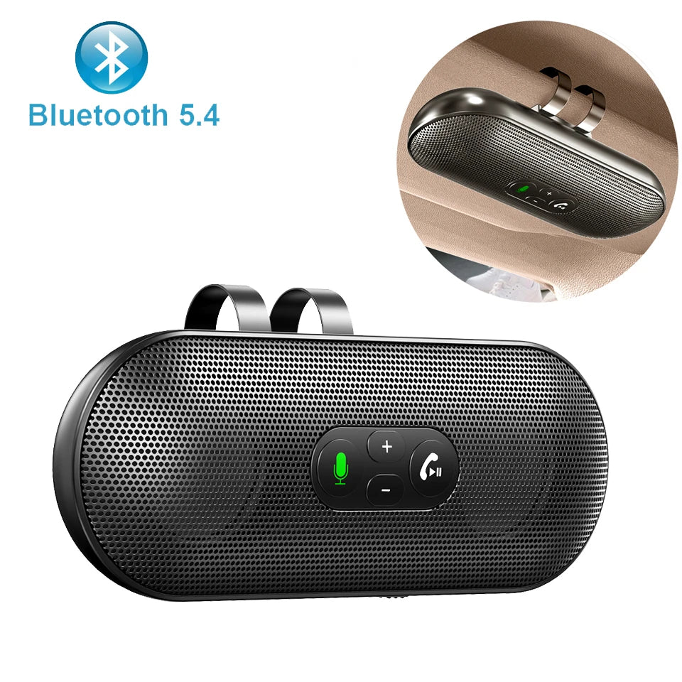 Bluetooth 5.4 Car Handsfree Kit Sun Visor Speaker Wireless Speaker Speakerphone With Voice Assistant Car Electronics Accessories