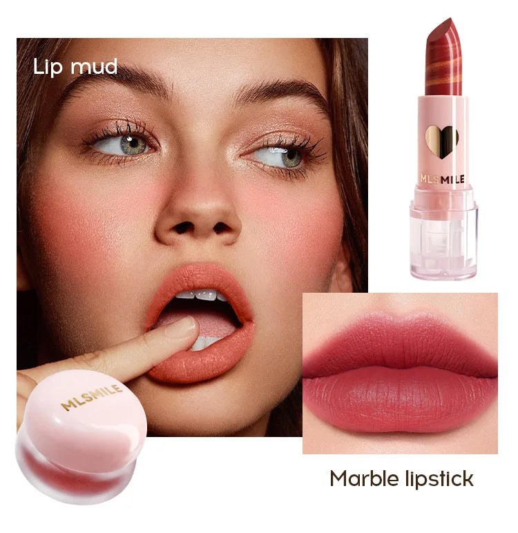Makeup Kit With Organize Case Lipstick Contour Highlight Liquid Eyeshadow Lip Mud Eyebrow Pencil Mascara Women Cosmetics Set