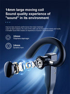 Wireless Bluetooth Headset Earphones 5.1 Single Handsfree For Driving HD Call Noise Headphone Microphone Business Headset