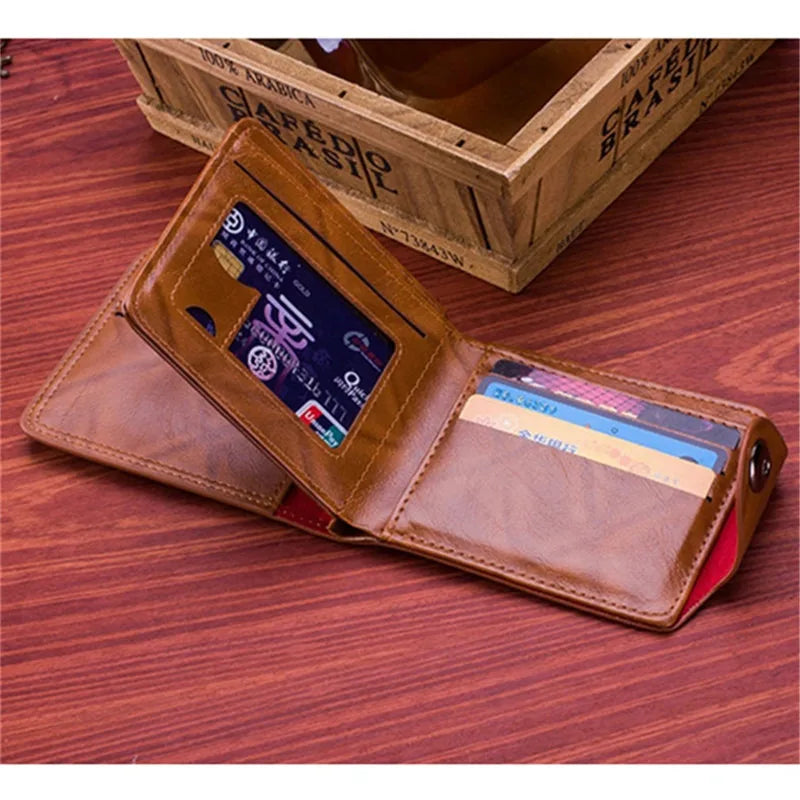 Men's Wallets With 100 US Dollar Pattern Wallet Male Leather Wallet Photo Card Holder Fashion Large Capacity Wallet Purse Bag