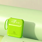 20000mAh Mini Power Bank 4in1 Cable Portable Charger Fast Charging LED Digital Display Poverbank External Battery Mobile Power