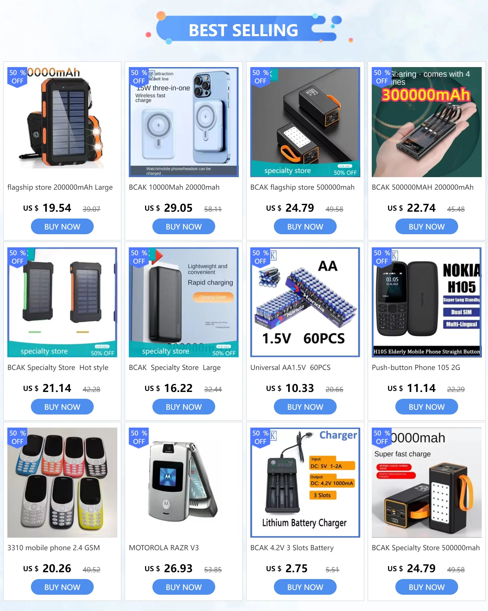 BCAK/ flagship store 200000 Milliampere Wholesale Power Bank with Built-in Cable, Mini, Portable, Fast Charging Mobile Power Sup