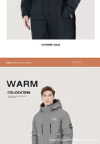 Winter Motorcycle Riding Coldproof Clothing Winter Fashion Waist Designwarm Cotton Jumpsuit,thickened Waterproof Snowmobile Suit