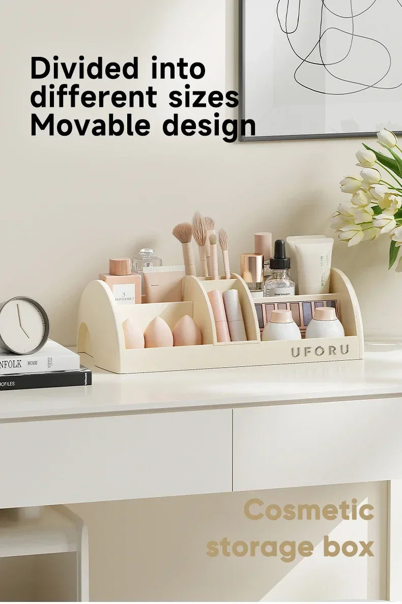 Cosmetics Storage Box Home Dressing Table Desktop Large Capacity Multi-functional Skin Care Products Compartment Shelf