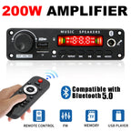 Handsfree 200W Amplifier Bluetooth DIY MP3 Decoder board 12V Wireless Car MP3 Player Record USB TF AUX FM Radio Folder Switching