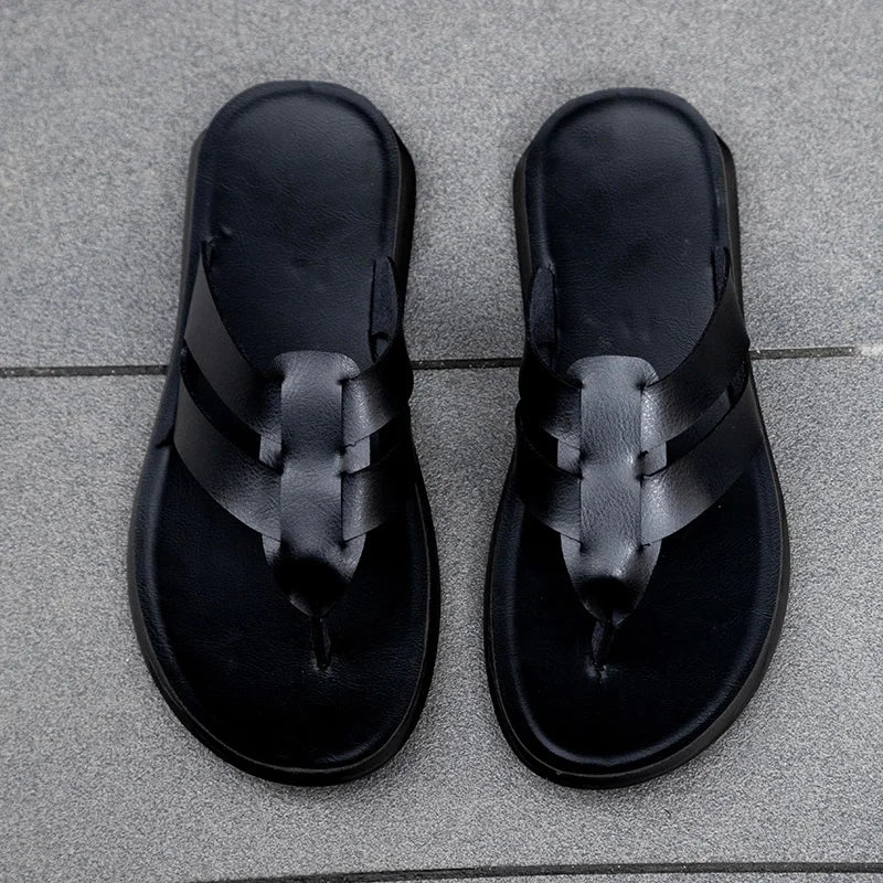 Men's High Quality Sandals Summer Men Shoes Breathable Walking Beach Slippers Outdoor Sandals Casual Fashion Male Filp Flops