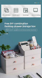 Makeup Organizer for Cosmetics Large Capacity Plastic Storage Container Desktop Organizer Boxes Jewelry Office Storage Baskets