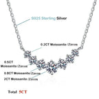 NKHOG Full Moissanite Necklace Pendant For Women 925 Sterling Silver Plated 18k Gold Pass Diamond Test Wedding Gift Fine Jewelry