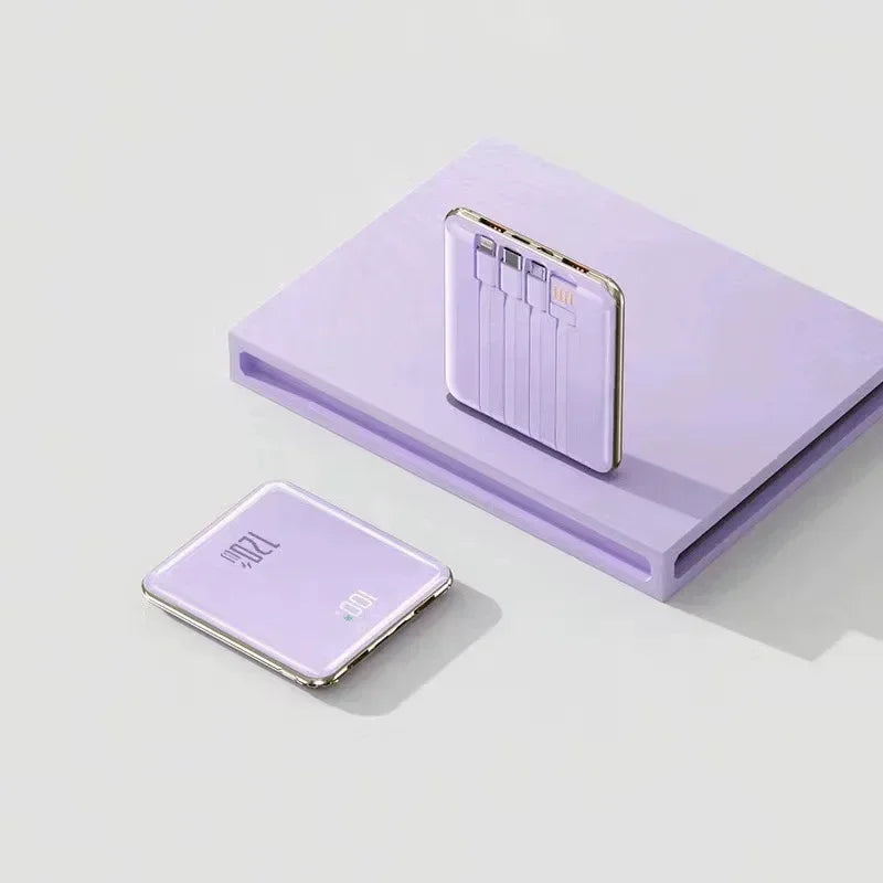 2025 New Power Bank20000mAh Ultra-thin, Compact, Portable, with Built-in Cable , Large Capacity, Super Fast Charging PowerBank