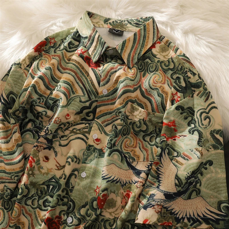 Short-sleeved Shirt Men's Top Handsome Design Niche