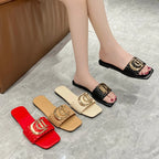 Women Slippers Party Sexy Elegant Slippers Women Luxury Decor Weave Designer Flat Sandals Fashion Open-toe Vacation Slides Women