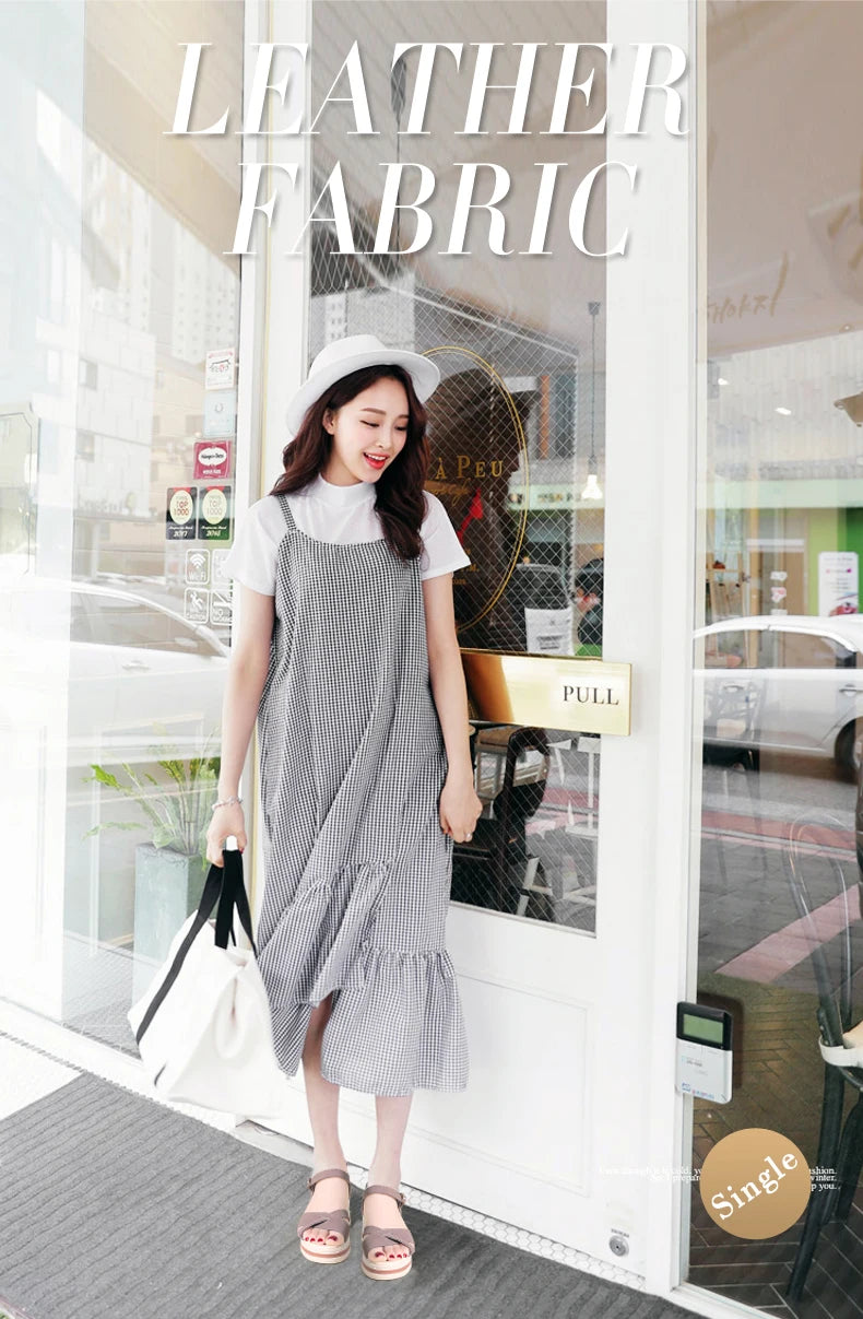 Women's Sandals Mix Color Wedges Heels Sandals Summer 2025 Shoes Woman Heeled Sandals Platform Summer Shoes Women Block Footwear