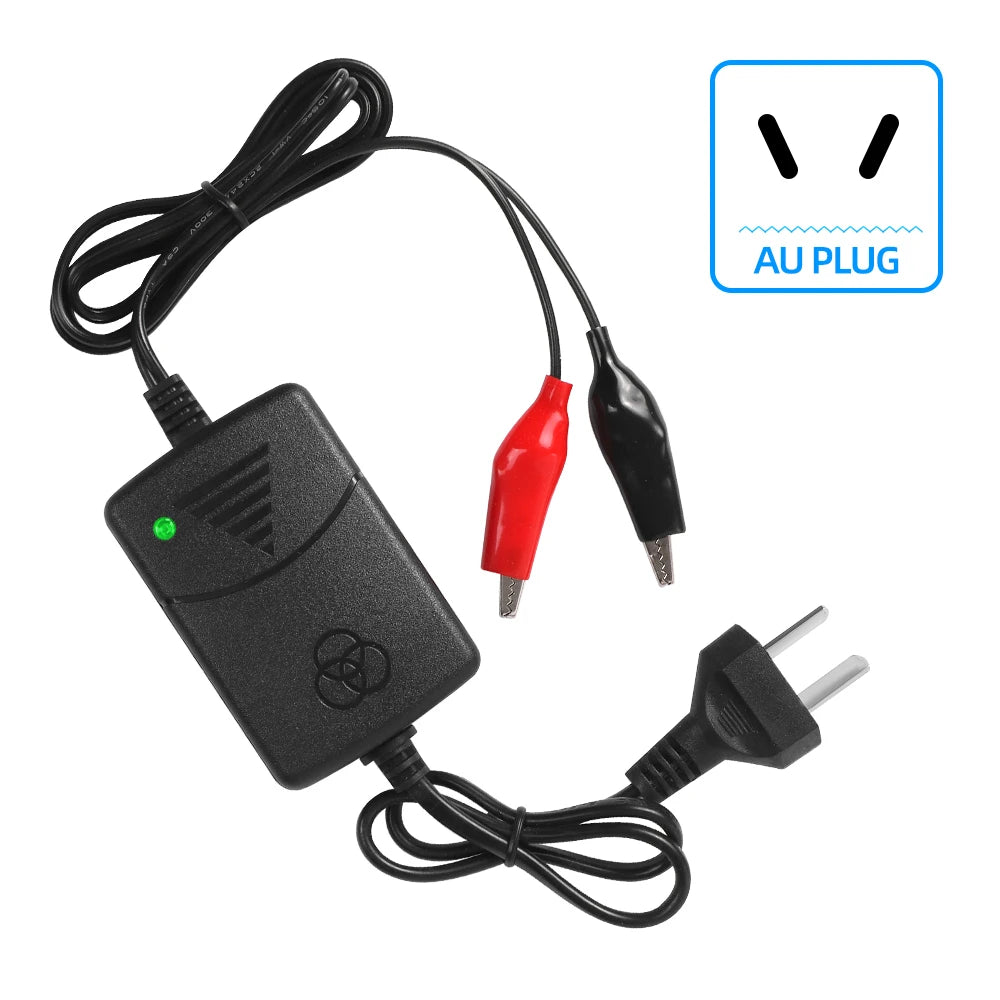 12V 1300Ma Universal Smart Battery Charger Eu Us Au Uk Plug Rechargeable Sealed Lead Battery Charger for Car Truck Motorcycle