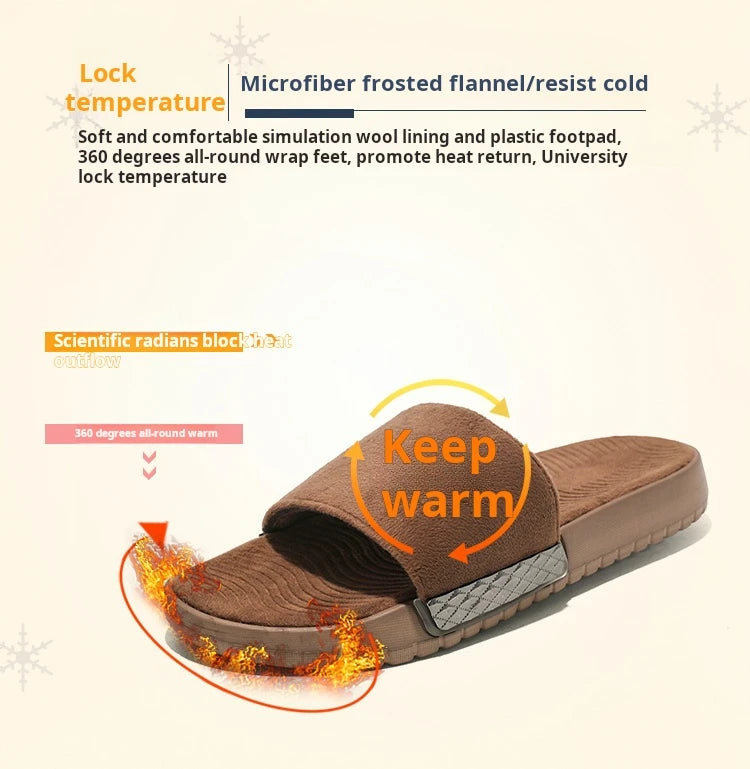 Men's Slippers for Home in Solid Colors Flat Heels Low Cuffs Convenient To Wear Spring and Summer Soft-soled Anti-slip Slippers