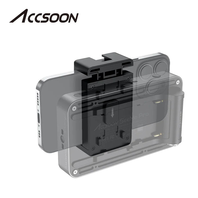 Accsoon accessories mobile phone holder supports Seemo, Seemo pro, Seemo 4K, with cold shoe interface and screw port