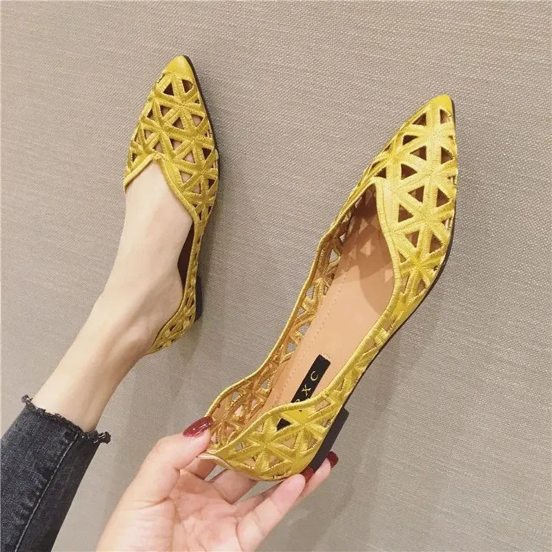 Woman Flats Korean Style Shoes for Women Pointed Toe Casual Beau Today Lastest On Sale High Quality Fashion Stylish Vacation