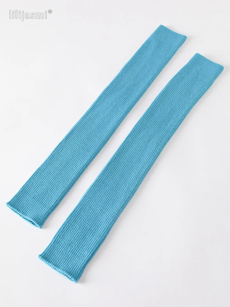 Autumn Winter 40 50 60CM Women's Wool Arm Warmers Knitted Woolen Arm Sleeve Solid Fine Long Knitted Fingerless Gloves Wholesale