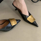 Women's Sandals 2025 Summer New Luxury Fashion Casual Mules Closed Toe Comfortable Open Heel Wear-resistant Zapatos De Mujer