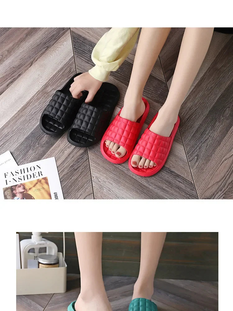 Home Bathroom Slippers Women Fashion Soft Sole EVA Indoor Slides Woman Sandals 2023 Summer Non-slip Woman Man Slippers
