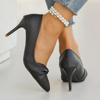 Women' Classics White High Heel Pumps Fashion Pointed Toe Banquet Dress Shoes Woman Plus Size Autumn Stiletto Heeled Pumps Mujer