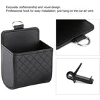 Car Mobile Phone PU Leather Bag Car Phone Holder Air Vent Mount Hanging Storage Box Glasses Organizer Support in Car Accessories