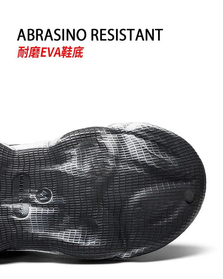 Men's Slippers New 2025 Platform Sandals for Men Anti-slip Mens Shoes Man Wearing Outside Summer Hollow Breathable Flat Pvc