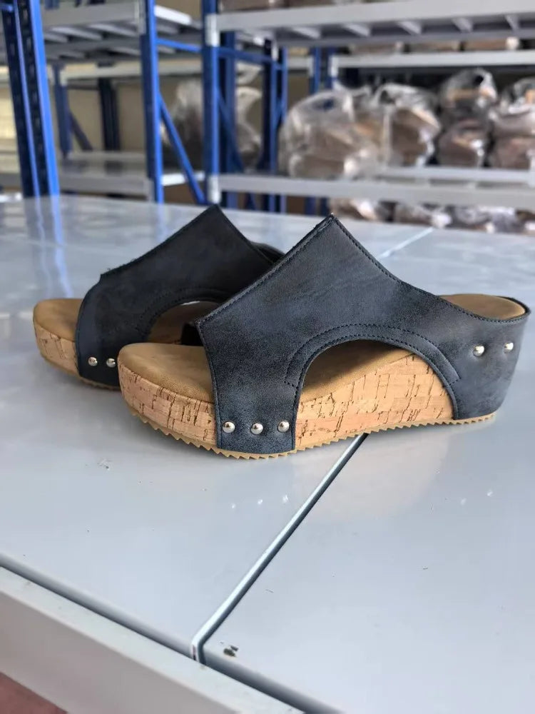 Fashion Woman Summer Shoes Sandals Wedge Sandal For Women Elegant Women's Sandals Slide Huaraches Female Women Heels Footwear