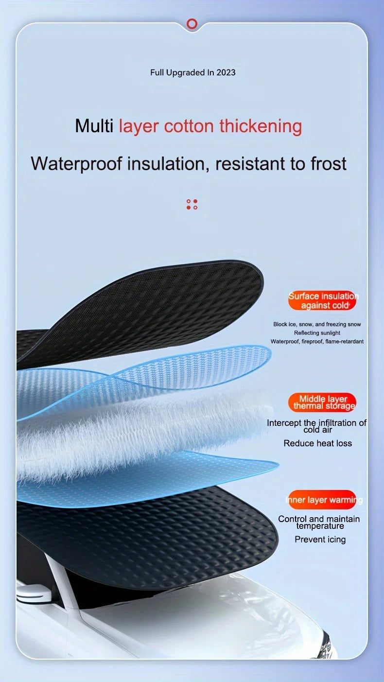 Car Windshield Snow Cover, Frost-Proof & Anti-Freezing Windshield Cover for Winter, Car Window Cover, Winter Car Cover, Windshie