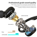 Bluetooth 5.2 Business Wireless Headphone Ear-Hook Mini HIFI Bass Noise Cancelling Earphone With Mic Sport Game Headset