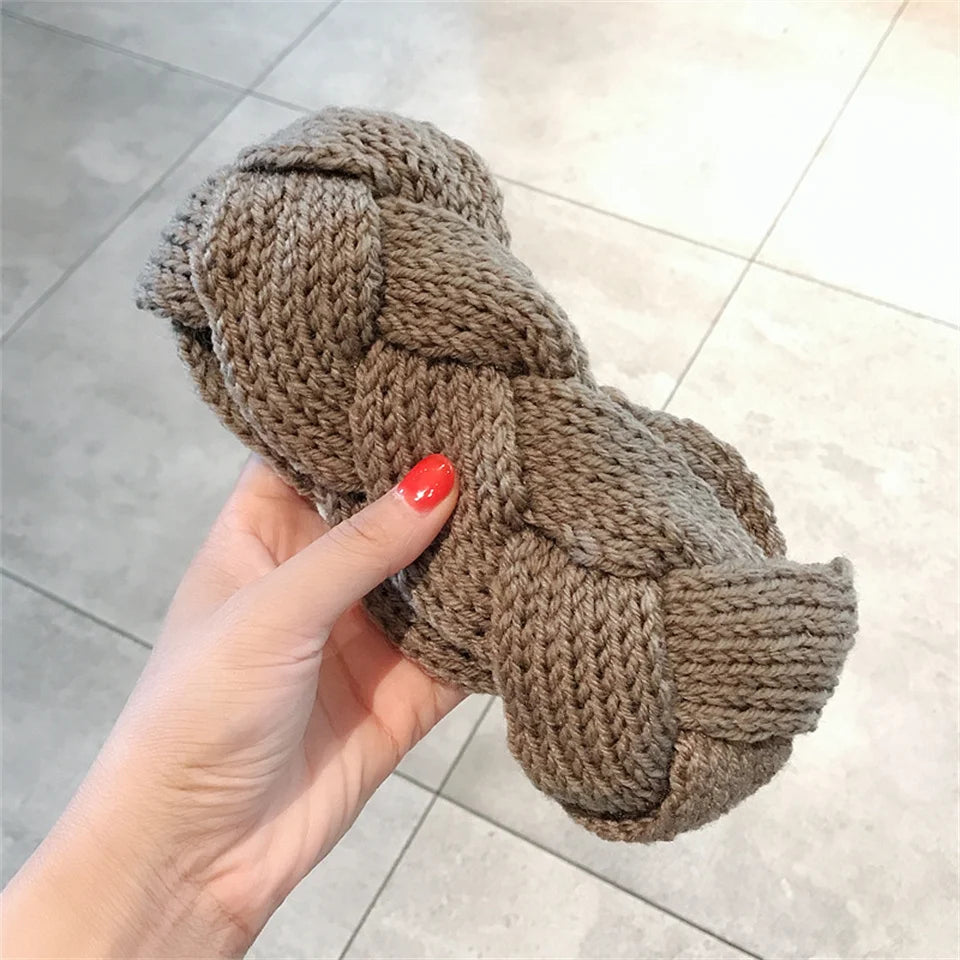 Winter Warm Headband for Women Cross Knitting Headbands Wool Knitted Elastic Headband Headwear Girls Hair Band Hair Accessories