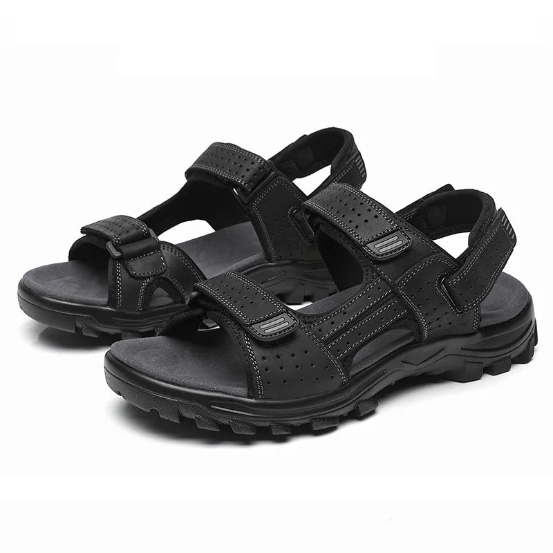 Men's New Fashion Open-Toe Casual Men's Summer Sandals Adjustable Non-Slip Comfortable Soft-Soled Beach Shoes Suitable for All S