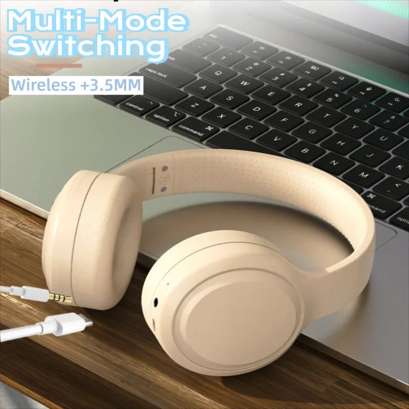 Wireless Bluetooth Headphones Over Ear HIFI Stereo Headsets Noise Reduction Sports Gaming Earphones Music Player with Mic gifts