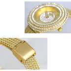 Fashion Luxury Watches For Woman New Vintage Golden Women's Wristwatches Ladies Dress Quartz Clock High Quality Relogio Feminino