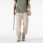 Men's outfit pants are versatile, trendy, loose, straight-leg outdoor work pants and trendy brand tight-fitting windbreakers