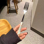 Anime Sanrio Hello Kitty Kitchen Tableware Stainless Steel Chopsticks Spoon Fork Office Portable Dinnerware Set Birthday Gifts