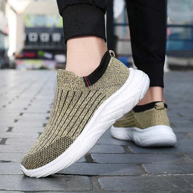 2025 Men- Walking Shoes Soft Mesh -Wear-Resistant Comfortable Flat Casual- Sneakers Original Summer Sports- Tennis Shoes for Man