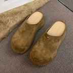 High Heels Women Mules Shoes Platform Fashion Slippers Suede Slingback New Woman Shoes 2025 Autumn Designer Zapatos De Mujer