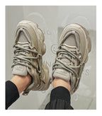 Fashion Shoes For Men White Sneakers Male Platform Walking Shoes Punk Lace Up Outdoor Men’s Outdoor Breathable Sneakers