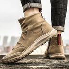 New Male Shoes Spring Autumn Men's Boots High Cut Footwear Quality Offers Cheap Original Deals Y2k Size 45 Designer Classic Sale