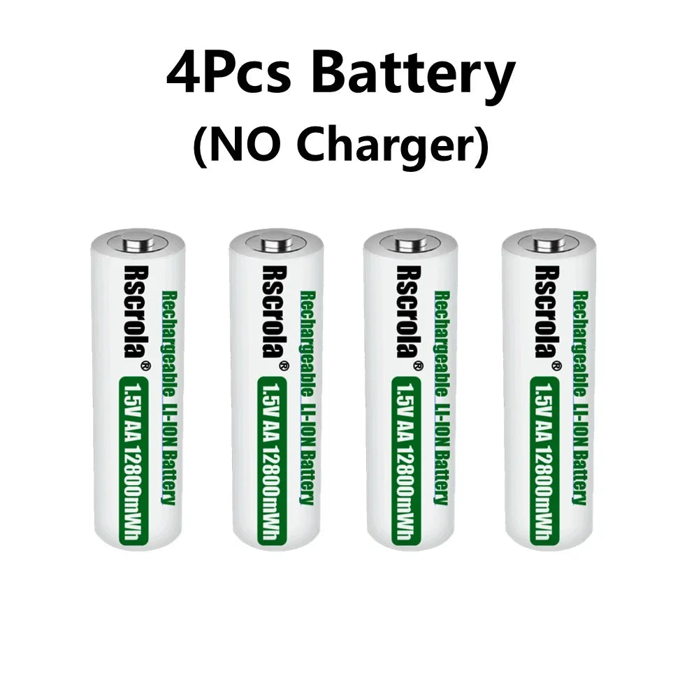 Portable AA Rechargeable Battery Fast Charge 1.5v Li-ion Battery Smart Battery Charge Protection Waterproof Dustproof Shockproof