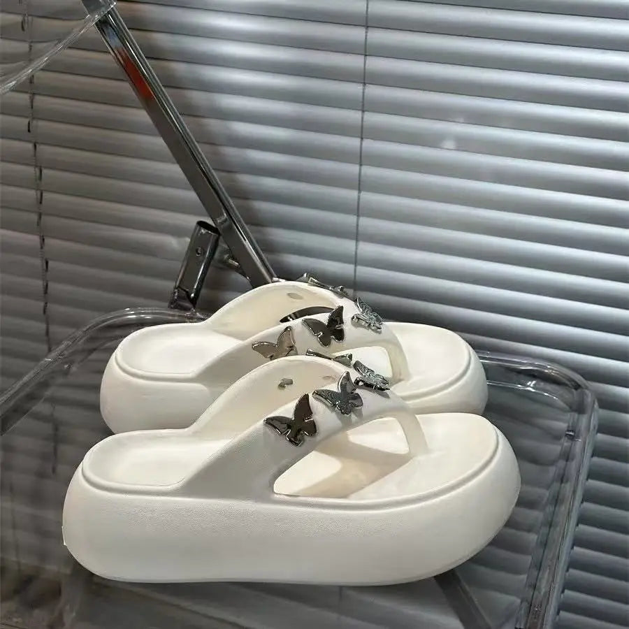 Woman flip flops Popular Design Shoes 2025 trend Casual Platform Sandals non-slip Outdoor slippers Unique features Flat sandals