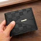 Men's Wallet Casual Short Wallets Youth Fashion Soft PU Leather Business Credit ID Card Holder Billfold Purse Mini Money Bag
