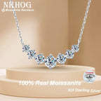 NKHOG Full Moissanite Necklace Pendant For Women 925 Sterling Silver Plated 18k Gold Pass Diamond Test Wedding Gift Fine Jewelry